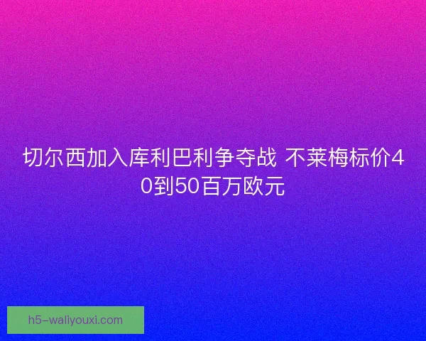 切尔西加入库利巴利争夺战 不莱梅标价40到50百万欧元 切尔西加入库利巴利争夺战 不莱梅标价40到50百万欧元